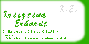 krisztina erhardt business card